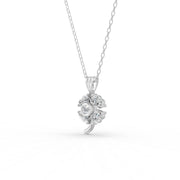 3.21 Ct Heart Cut Moissanite Women's Heart Necklace Pendant 14K Gold Plated
